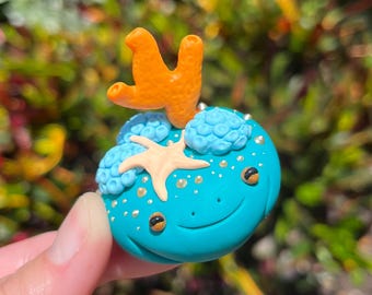 Coral Reef Frog | Polymer Clay Frog Figurine