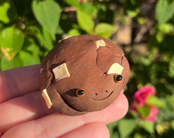 White Chocolate Brownie Frog | Handmade Polymer Clay Frog Figurine INEDIBLE!!