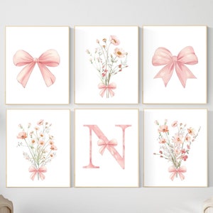 Boho botanische prints, decor meisjeskwekerij, kwekerij wilde bloemen, bloemenkwekerij, blush roze, wilde bloemen, bloemenkwekerij, blush kwekerij