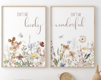 Wildflower Nursery Print: Boho Floral Wall Art