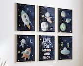 Space Nursery Prints, Nursery Decor Space Boy, boys room decor, Nursery Wall Art Space, Astronaut Prints, Outer Space Prints, space wall art
