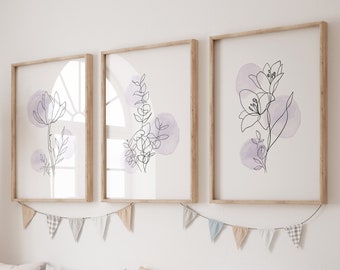 Lila Wildblumen Bilder: Boho Blumen Dekor