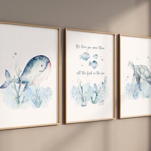 Pépinière marine, impressions de pépinière océan, pépinière sous-marine, pépinière sous la mer, pépinière de baleines, tortue de mer, pépinière nautique, non sexiste
