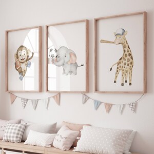 Baby Animals Sports Nursery Print: Safari Theme