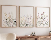 Boho Nursery wall art, Wildflower Nursery Decor, Floral Nursery, Girl Nursery Decor, vintage flower nursery, Botanical Print, home decor
