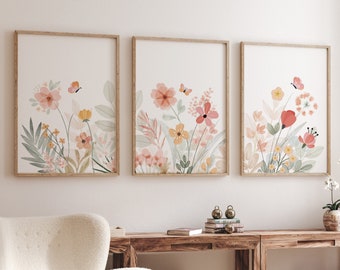 Wildflower Nursery Print: Boho Floral Wall Art