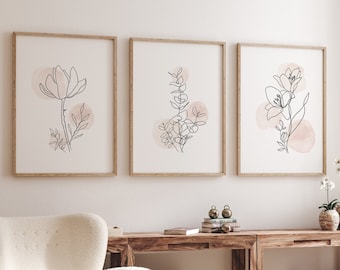 Boho Botanical Prints, girl nursery decor, Wildflower Nursery, floral nursery, blush pink, Wild Flowers, Flower Nursery, blush nursery