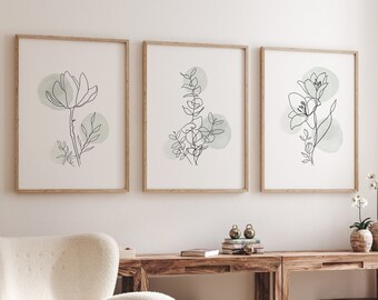 Boho Wildflower Prints: Sage Green Nursery Decor