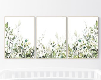 Boho Nursery, green nursery, Wildflower Nursery Decor, greenery Nursery, home decor, flower nursery, green nursery, living room wall art