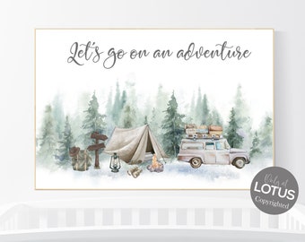 Camping Nursery Print: Woodland Adventure Decor