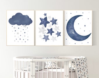 blue and gray boy nursery