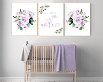 lavender wall art for nursery
