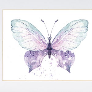 Nursery decor girl purple, nursery decor girl, butterfly nursery wall art, lavender nursery, lilac nursery, girls room decor purple
