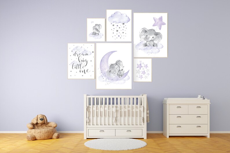 Nursery decor girl purple lilac nursery decor nursery decor Etsy