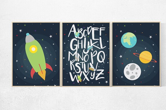 space nursery art