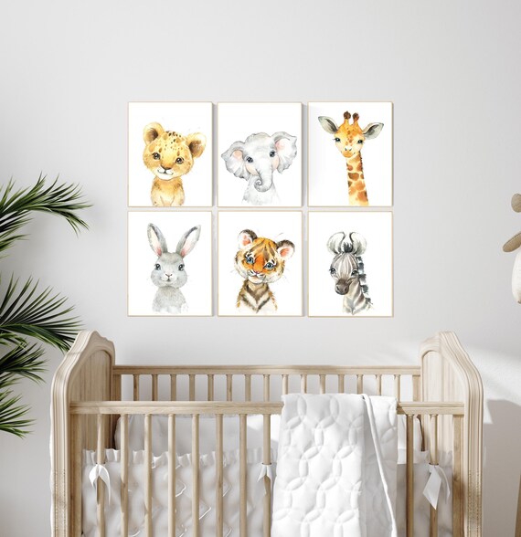 Animal prints nursery, safari animals, gender neutral nursery, Animals Nursery Prints, Woodland Nursery Decor, Safari Nursery Wall Art