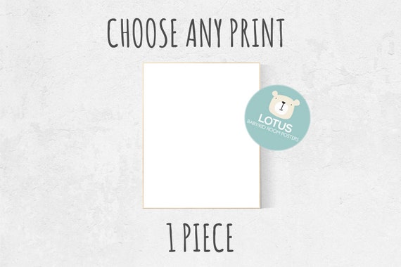 Choose Any print, 1 piece, Custom nursery decor, Custom nursery art, choose any print, nursery decor girl, nursery decor boy, nursery prints