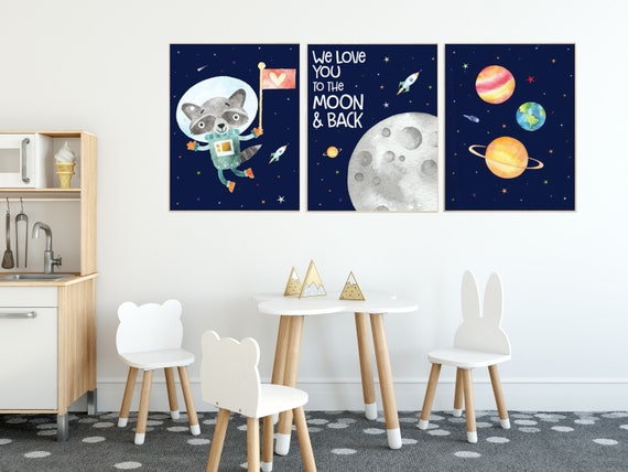 Nursery decor boys space, space themed nursery, Nursery decor boy space, space wall art nursery, nursery prints space, outer space, animals