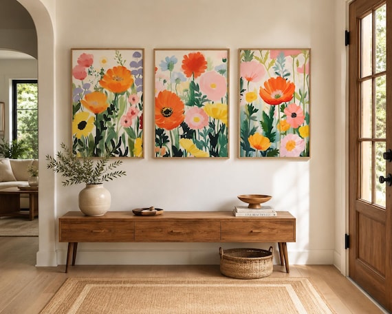 Watercolor Wildflower Nursery Print: Boho Floral Wall Art