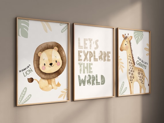 Nursery wall art animals, gender neutral nursery, Animals Nursery Prints, Woodland Nursery Decor, Safari Nursery Wall Art, animal prints