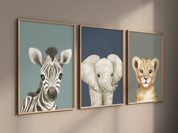 Animal Prints, Animal Nursery wall art, safari animals, Sage Green Nursery Art, animal Nursery Decor, gender neutral nursery, baby room