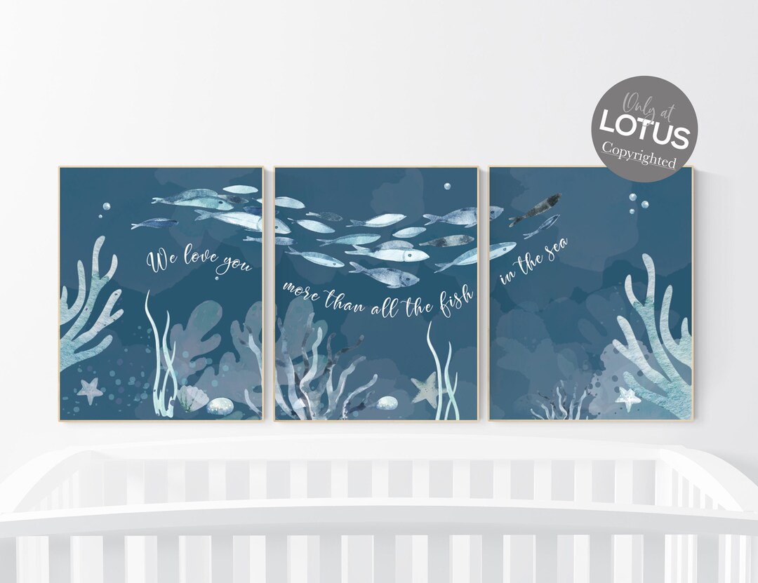 Under the Sea Nursery Print Set: Ocean Wall Art - Etsy