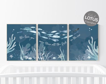 Under the Sea Nursery Print Set: Ocean Wall Art