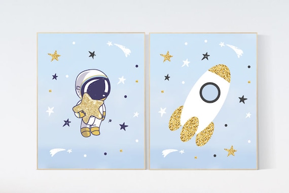 Space nursery decor, blue nursery decor, nursery decor space, nursery decor nursery wall art, nursery decor boy