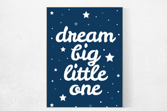 NAVY Nursery decor boy, nursery prints quotes, nursery prints boy, navy blue nursery decor, dream big, nursery decor elephant navy nursery