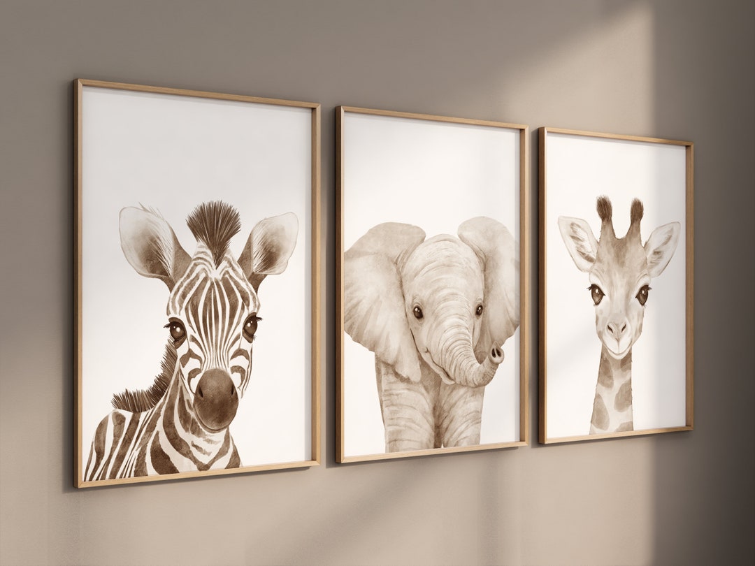 Safari Nursery Prints, Safari Nursery Decor, Safari Nursery Wall Art ...