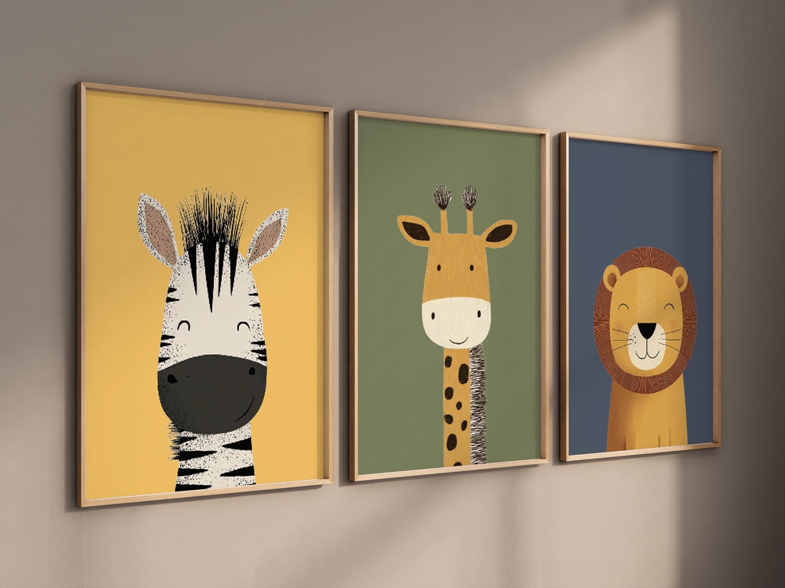 Safari Animal Nursery Prints: Boho Jungle Art, Set of 3 - Etsy