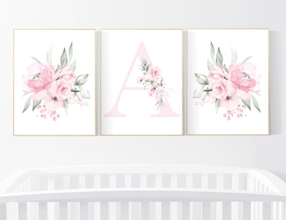 Nursery decor flower, Nursery decor girl pink, nursery decor girl floral, flower nursery, girl nursery wall art, pink nursery, boho nursery