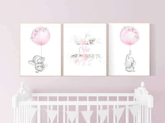 Nursery decor girl pink, nursery decor flower, nursery decor girl floral, flower nursery, girl nursery wall art, pink nursery, boho nursery