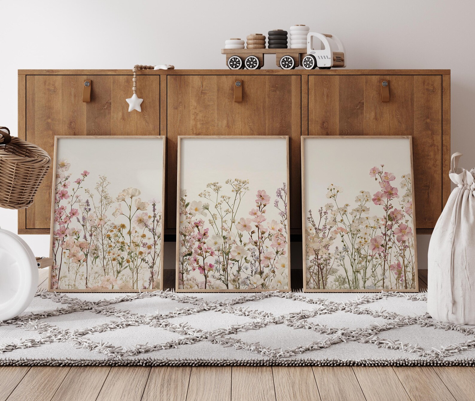 Wildflower Nursery Print: Boho Floral Wall Art - Etsy