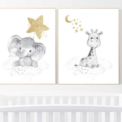 Nursery Wall Art Black and White Gender Neutral Baby Room Etsy