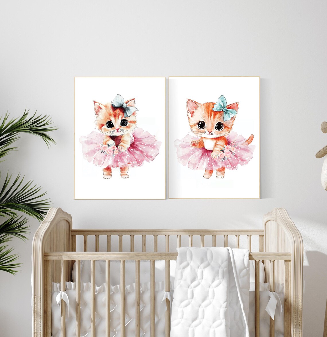 Ballerina Kitten Nursery Print: Ballet Cat Art, Baby Girl Room Decor - Etsy