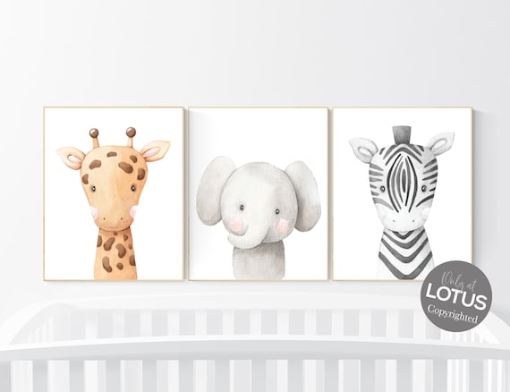 Nursery wall art animals, gender neutral nursery, Animals Nursery Prints, Woodland Nursery Decor, Safari Nursery Wall Art, animal prints