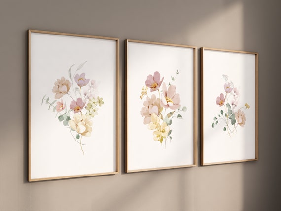 Boho Nursery wall art, Wildflower Nursery Decor, Floral Nursery, Girl Nursery Decor, vintage flower nursery, Botanical Print, home decor