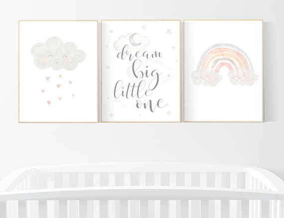 Nursery decor rainbow, neutral Rainbow Wall Art, rainbow Print Set, Cloud Rainbow Sun, Rainbow Wall Art, gender neutral, Watercolor Rainbow