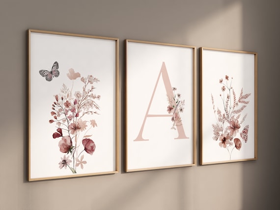 Wildflower nursery, Boho Nursery, blush nursery, blush pink, Flower Nursery, Girl Nursery Decor, flower nursery, blush pink