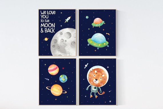 Nursery decor boys space, Space nursery decor, Space Boy Nursery Art Prints, Nursery decor boy space, space wall art nursery,