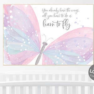 Nursery decor girl butterfly, pastel colors, pink nursery, Butterfly Nursery Art, girls room decor, butterfly prints, lilac nursery