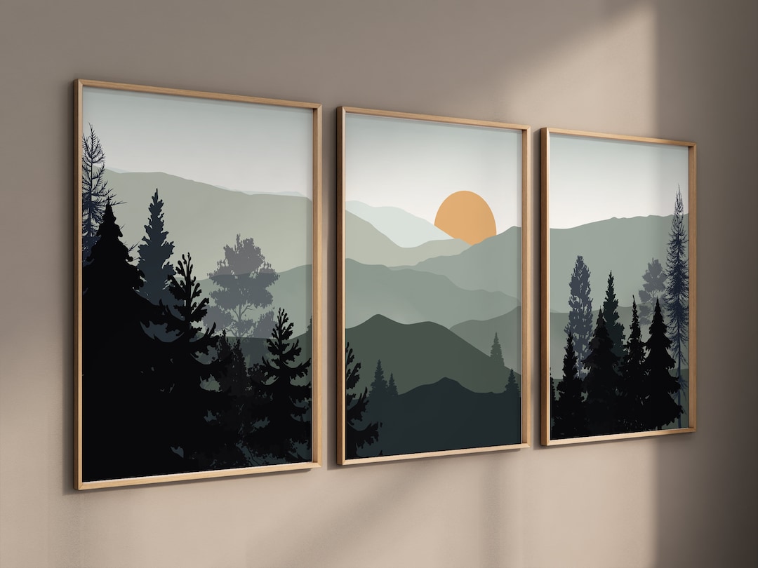 Mountain Forest Nursery Art Print: Woodland Adventure Decor - Etsy