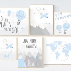 Decoração de berçário menino aventura, explorar, decoração de berçário menino avião, berçário mapa-múndi, berçário azul bebê, decoração de berçário menino, berçário florestal