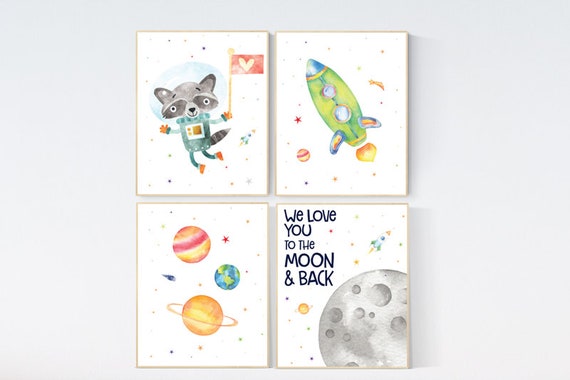 Nursery decor boys space, Space nursery decor, Nursery decor boy space, outer space, space themed nursery for kids, planets, rocket, moon