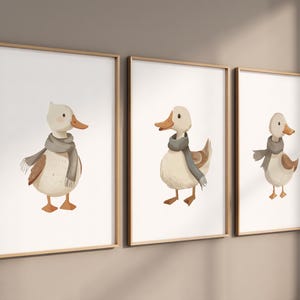 Goose Nursery wall art, Goose Gallery wall art, Baby girl nursery ideas, Goose Nursery, Animal Themed Decor, animal prints, gender neutral
