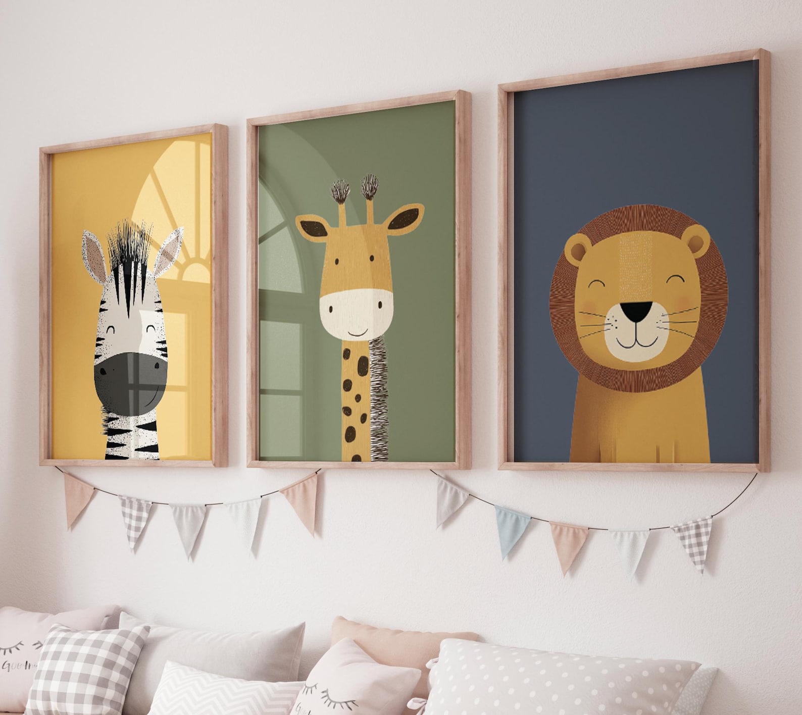 Safari Animal Nursery Prints: Boho Jungle Art, Set of 3 - Etsy