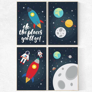Nursery decor boys space, Space nursery decor, nursery set, space themed nursery, oh the places you&#39;ll go, space decor, kids room decor