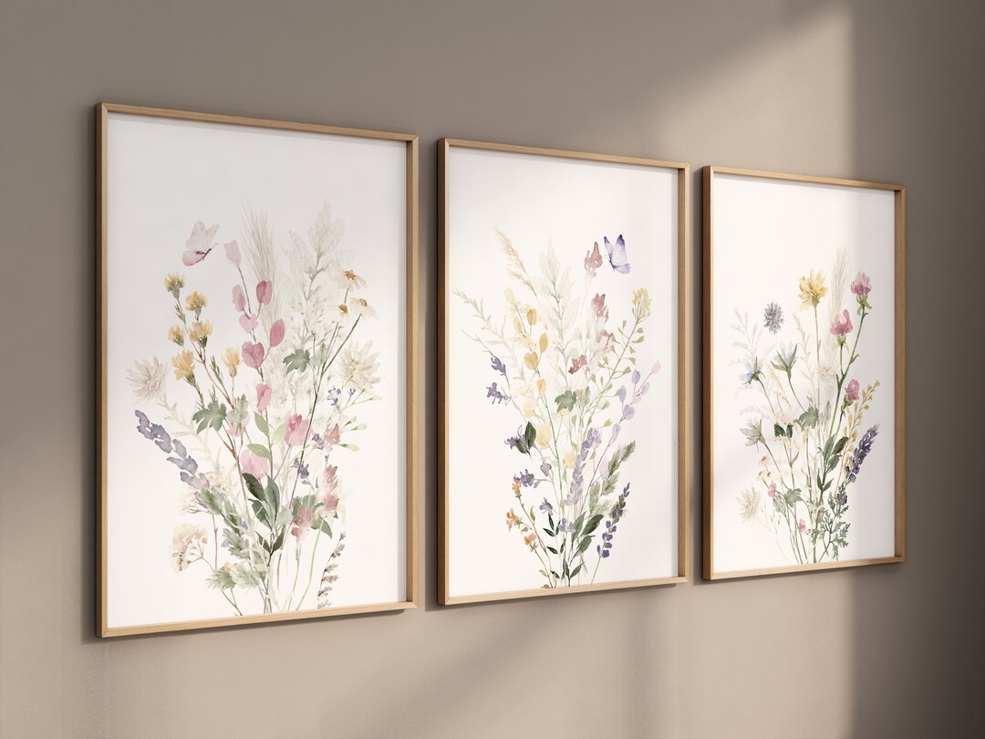 Wildflower Nursery Print: Boho Floral Wall Art - Etsy
