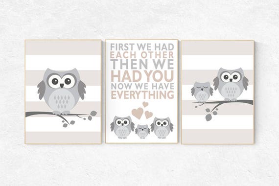 First We Had Each Other, gender neutral nursery, beige nursery decor, elephant Nursery, Nursery Art, Nursery Decor, nursery prints, beige